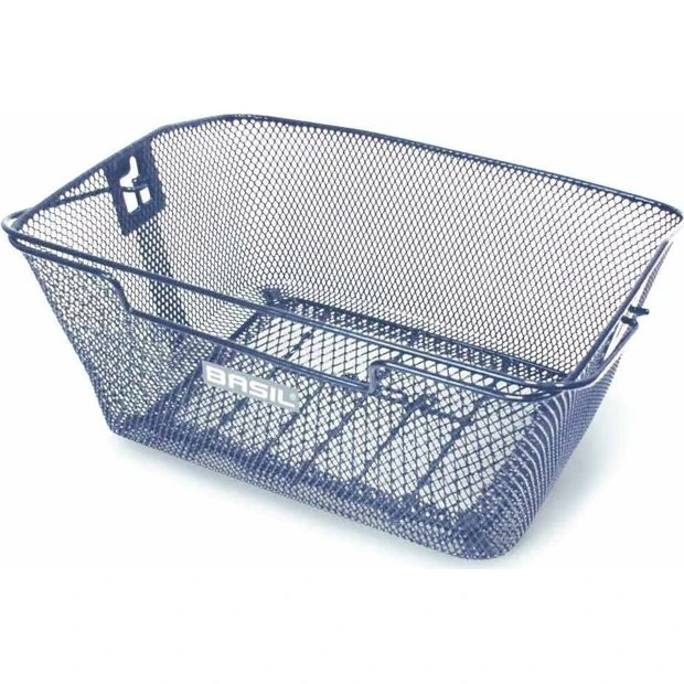 Basil Capri Hinterradkorb, schwarz – Edelstahl, 10 kg Tragkraft