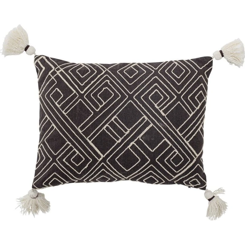 Bloomingville Kissen Bali Boho Braun 40x30cm