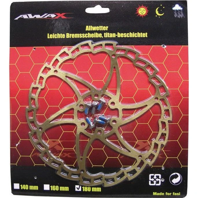 Quaxar Iris Bremsscheibe 180 mm Edelstahl 6 Loch