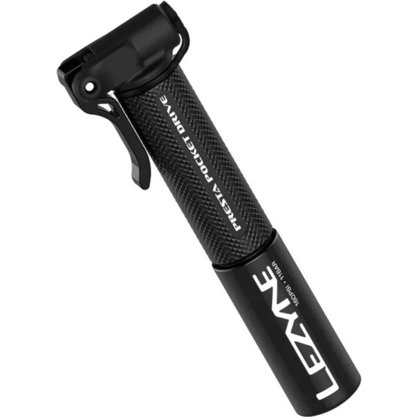 Lezyne Presta Pocket Drive Minipumpe schwarz-gold