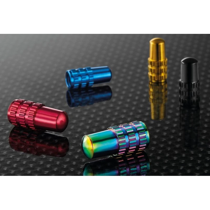 TOKEN Ventilkappe 2 Stück schwarz CNC-Aluminium