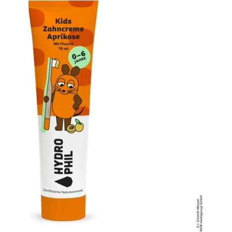 Hydrophil Maus Kinderzahncreme Aprikose 75 ml