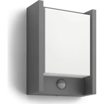 Philips Arbour LED-Wandleuchte 3,8 W anthrazit mit Bewegungssensor