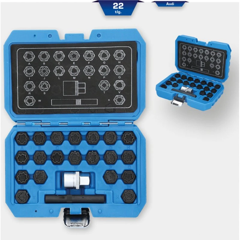 Brilliant Tools Felgenschloss-Sortiment Audi 22-tlg BT691360