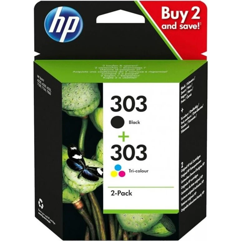 HP 303 (3YM92AE) Multipack – Schwarz + Farbe (2x4 ml)