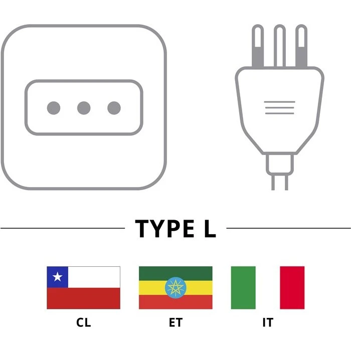 Goobay 6-fach italienische Steckdosenleiste weiß