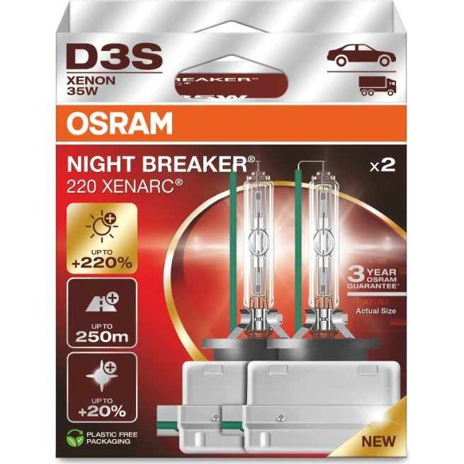 Osram XENARC NIGHT BREAKER 220 D3S 35W 2x Xenon-Lampen