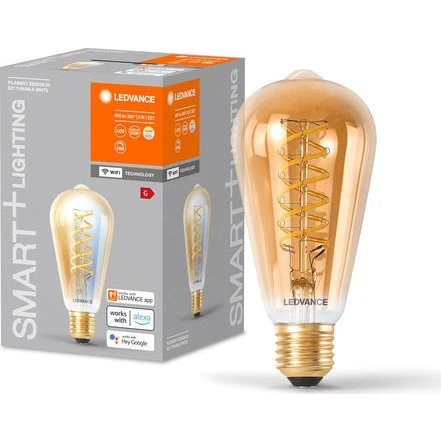 LEDVANCE SMART+ WiFi Filament Edison E27 8W Gold 2200–5000K