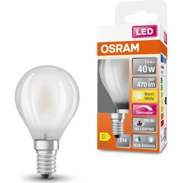 OSRAM Superstar Plus Filament LED E14 3,4W warmweiß dimmbar