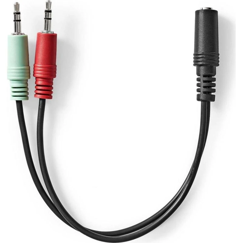 Nedis 3,5 mm Audio-Adapter vergoldet 0,12 m schwarz