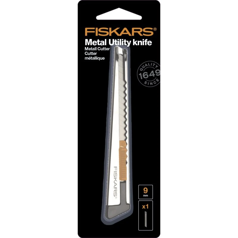 Fiskars Metal Utility Knife 9mm Flachschneider