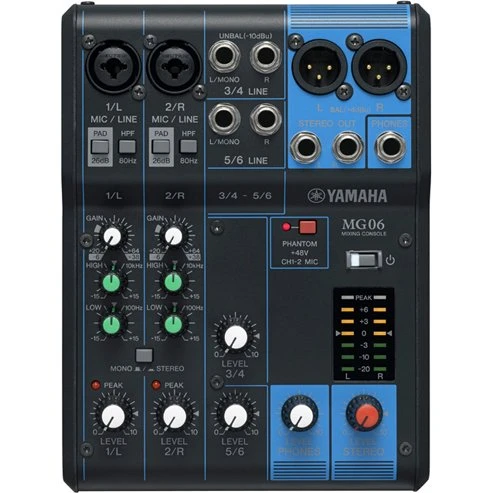 Yamaha MG06 6-Kanal-Mischpult mit D-PRE-Vorverstärkern