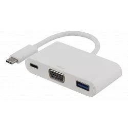 deltaco USB-C auf VGA Adapter 60 W, 1x USB-A, 1080p 60 Hz