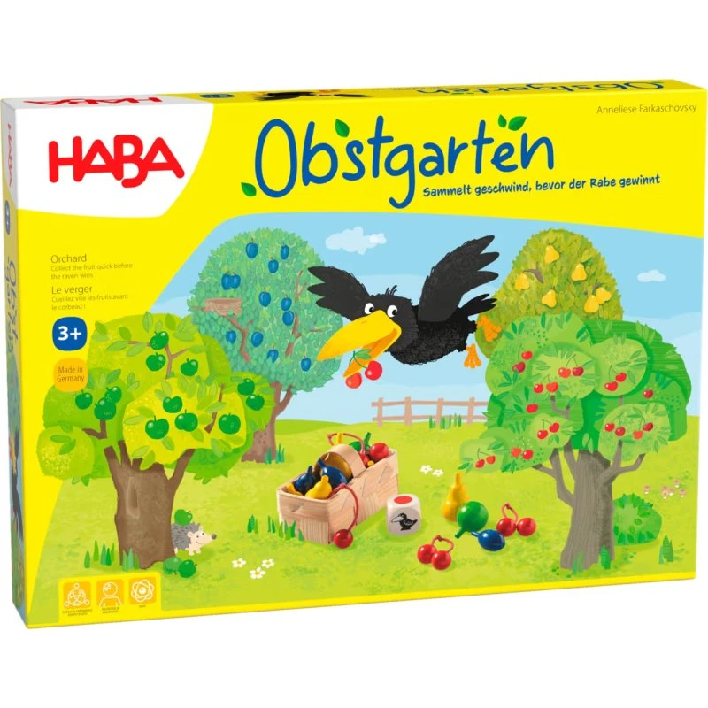 Haba Obstgarten 4170 – Holzspiel für Kinder ab 3 Jahren