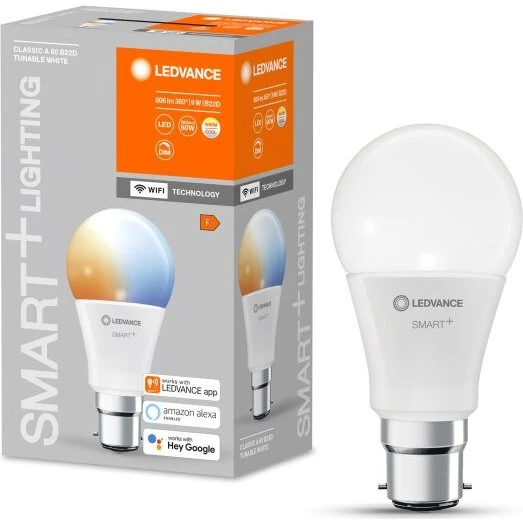 Ledvance Smart+ LED B22d 9W 2700-6500K 806lm dimmbar