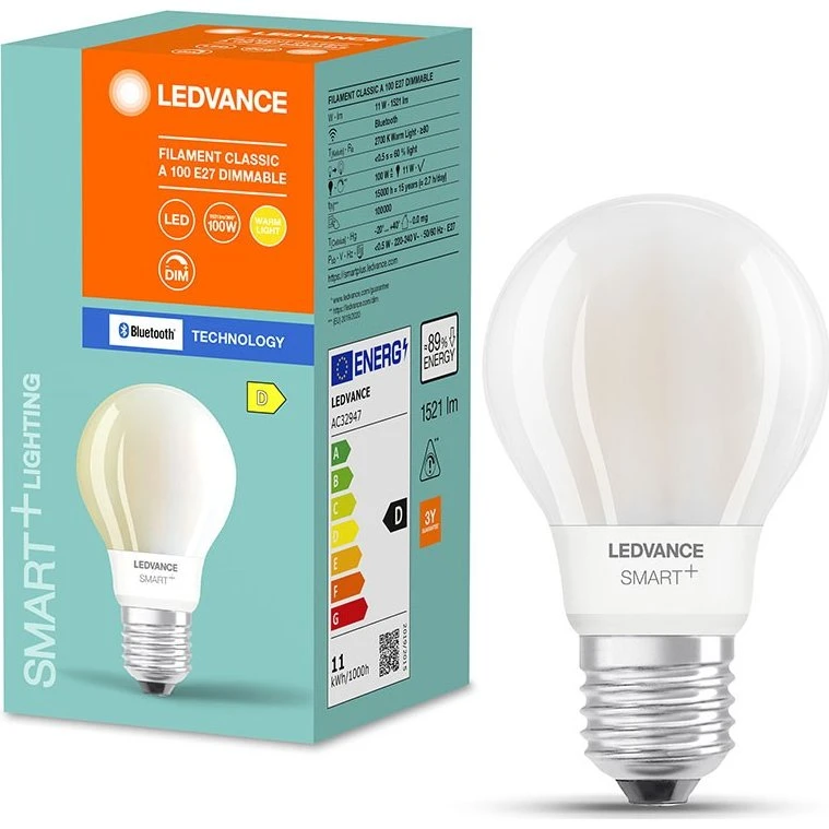 Philips LED Smart+ Filament Birne 11W E27 warmweiß 2700K dimmbar Bluetooth