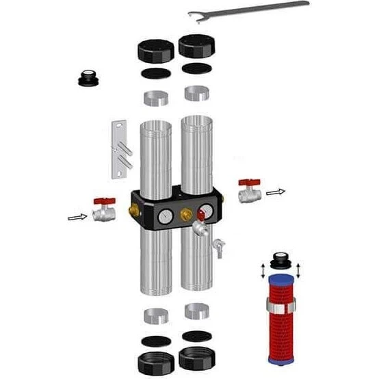 Carbonit QUADRO 60 L Hauswasserfilter (Eingang links)