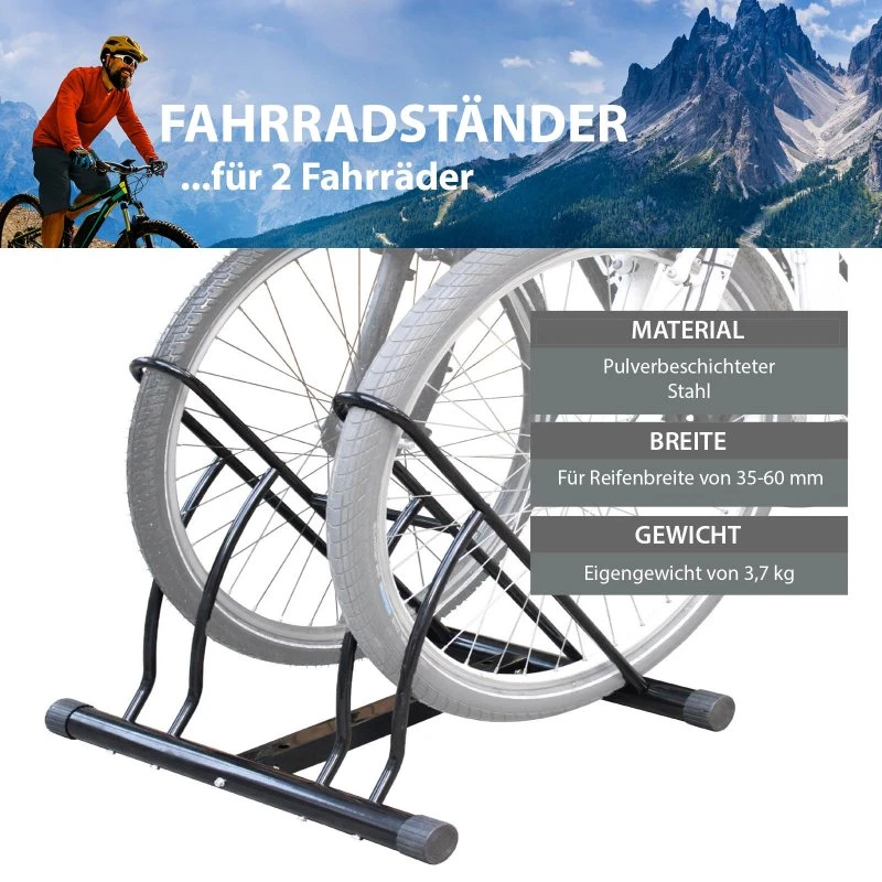 Trutzholm DUO Fahrradständer für 2 Fahrräder schwarz