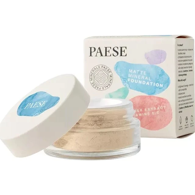 Paese Minerals Matte Mineral-Foundation 101W Beige, 7 g