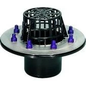 KESSEL Flachdachablauf DN 100 PP mit Laubfang