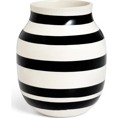 Kähler Omaggio Vase medium schwarz, 20 cm
