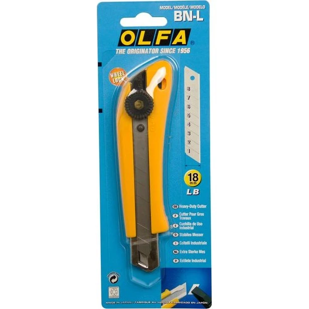 Olfa BN-L 18 mm Industrie Cutter mit Feststellschraube