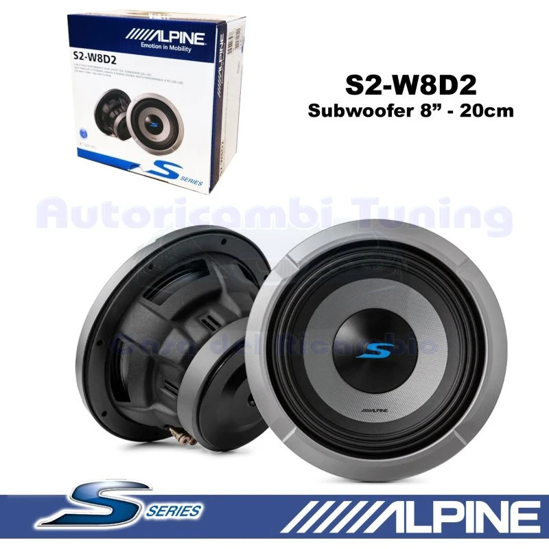 Alpine S2-W8D2 20 cm Passiv-Subwoofer 300 W RMS