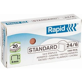 Rapid Heftklammern 24/6 verkupfert, 1.000 Stück