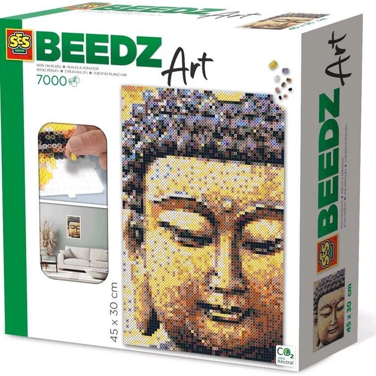 SES Beedz Art Buddha 7000 – Bügelperlen-Set 30x45 cm