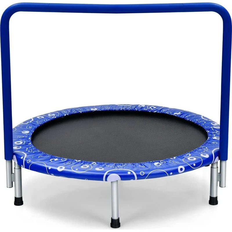 COSTWAY Mini-Trampolin 92 cm, faltbar, bis 150 kg, blau