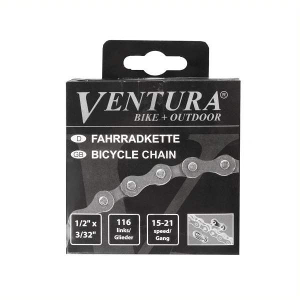 Ventura 7-Fach Fahrradkette 116 Glieder Schwarz/Braun