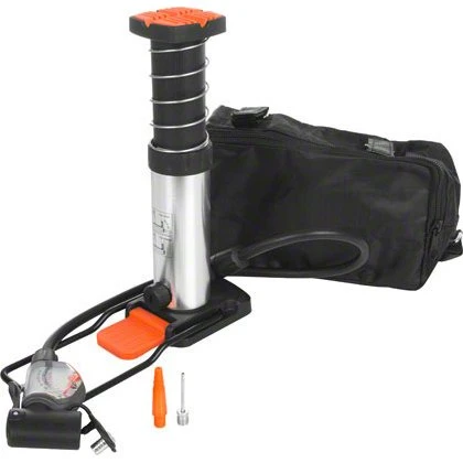 JMP Profi Mini-Fußpumpe mit Manometer & Tasche